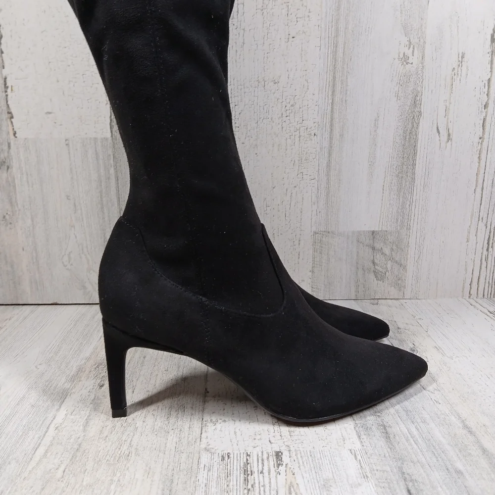 Calvin Klein‎ Over-the-Knee Boot Women's 6M Sacha Faux Suede Stiletto Point Toe